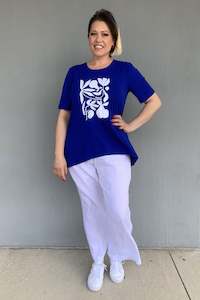 Tees: Cashews - TOP142/F3 Print Flare Tee with Matisse Print
