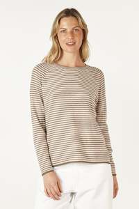 Zaket and Plover - ZP7147 Essential Stripe Crew Sweater