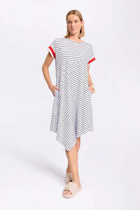 Marco Polo - YTMS590303 Spliced Stripe Dress