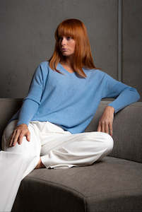 Bridge and Lord - BL5655 Queen Vee Neck Curved Hem Pullover