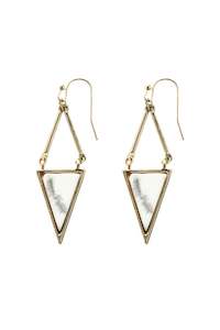 G and G Collective - GGMW Mia Natural Stone Triangle Earrings