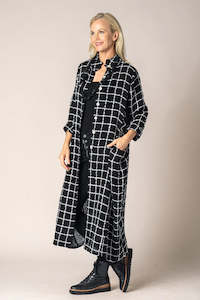 Imagine Fashion - AIM6019BK Mirella Linen Jacket