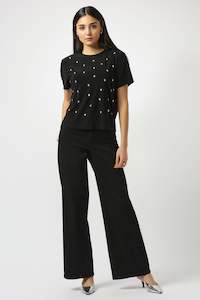 Joseph Ribkoff: Joseph Ribkoff - 251968B25 Goldie Wide Leg Jean