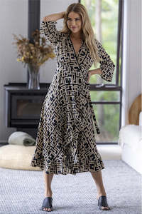 Cienna - LDR-04-Geo Wrap Dress