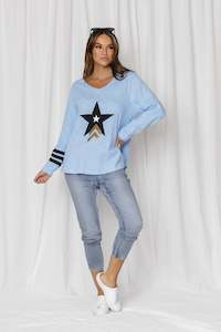 Love Lily - LV304-2 Nova Star and Sequin L/S Crew
