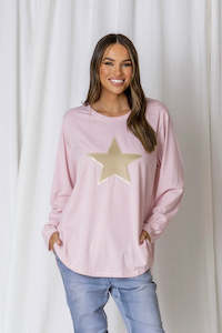 Love Lily - LV003-1 Billie Sequin Star L/S Tee