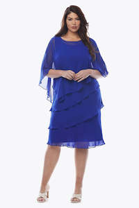 Cocktail: Layla Jones - LJ0003 Layered Cape Dress