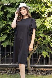 White On Black - Flounce Dress