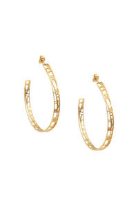 This is Eden - E296G Justice Hoop Earrings