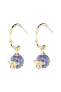 G G Collective: G and G Collective - GGLL Lorna Semi-precious Bee Earrings