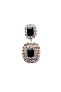 Me The Label - T-14 Trelise Black Gem Earrings