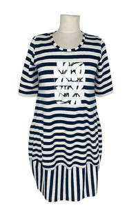 Stripe Cocoon Dress