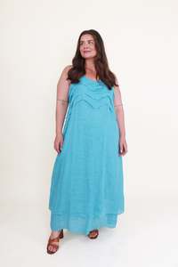 Maxi: Haris Cotton - Linen Gauze Frill Dress