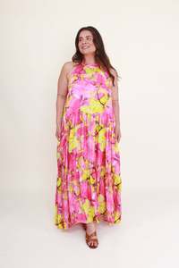 Haris Cotton - Halter Neck Dress w/Pockets