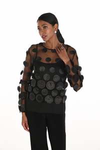 Shirts: Frank Lyman - Circle Applique Top