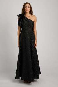 Cocktail: Romance - Crechia Jacquard One Shoulder Dress