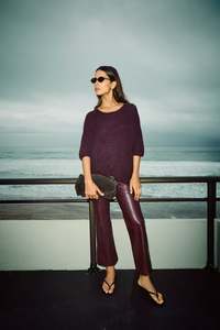 Soaked in Luxury - Kaylee PU Kickflare Pants