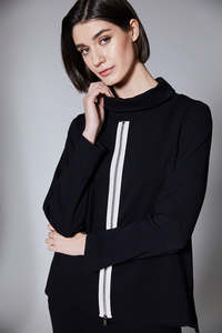 Tees: Peruzzi - Zip Front Cowl Top