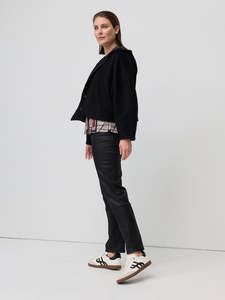 Slim Leg: Marco Polo - Panelled Wax Coated Jean