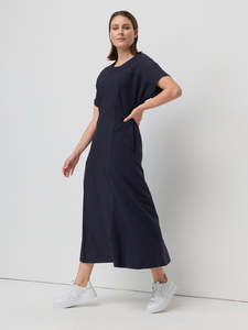 Marco Polo - Pinstripe Ponte Midi Dress