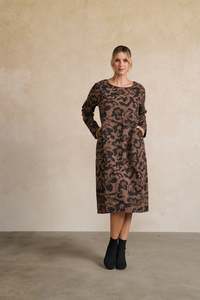 Holmes and Fallon - Abstract Floral Print Dress