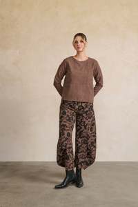Holmes and Fallon - Abstract Floral Print Pant