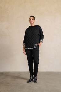 Holmes and Fallon - Quilted Top with Asymmetrical Hem