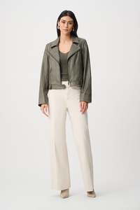 Joseph Ribkoff: Joseph Ribkoff - Soft Stretch Suedette Moto Jacket