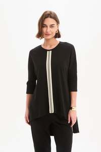 Tirelli - Stripe Front 3/4 Sleeve Tee