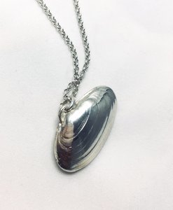 Products: Sterling Silver Pipi Shell Necklace Coastal Jewellery Australia - Maggie Adams Jewellery - Hand Made Gold & Silver Jewellery
