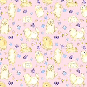 Fabrics: Pomeranian Play Cotton