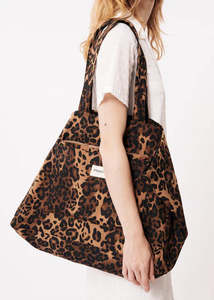 Accessories: FRNCH - Vida Leopard Tote Bag