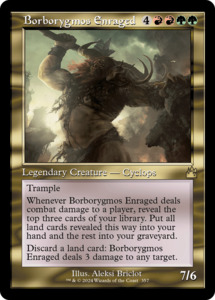Retro Boarded Cards: Borborygmos Enraged (Retro Frame) [Ravnica Remastered]