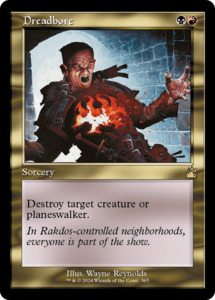 Retro Boarded Cards: Dreadbore (Retro Frame) [Ravnica Remastered]