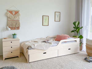 Birch Ply Furniture: Modern bed with cutouts PLY