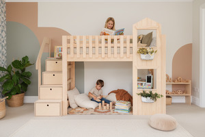 Country House LOW Loft Bed PINE