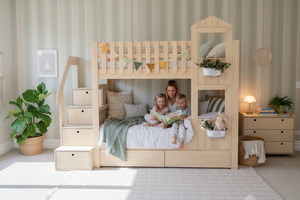 Bunk Beds Pine 2: Country House Bunk Bed PINE