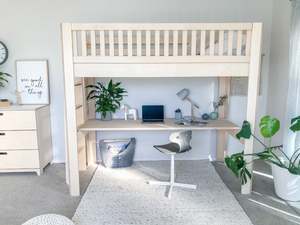 Loft Beds With Desks Ply: Scandi Loft bed with desk