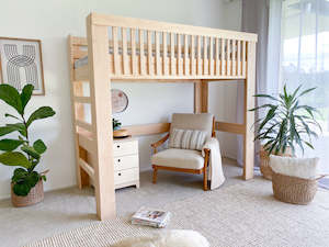 Loft Beds Pine: Scandi loft bed PINE