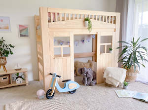 Loft Beds Pine: Cottage loft bed PINE