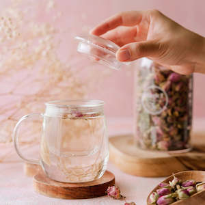 All: Glass Infuser Mug (Free Gift)