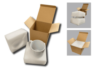 Premium Mug Packaging Box – Brown, Foam-Filled & Smash-Proof - Magic Transfer