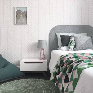 Zig Zag Stripe Light Grey