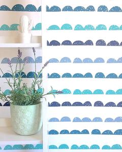 Half Moons Multi Blue