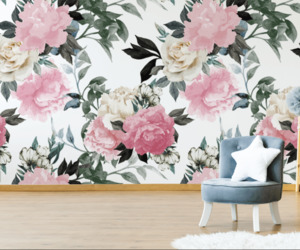 Pink Flower Mural