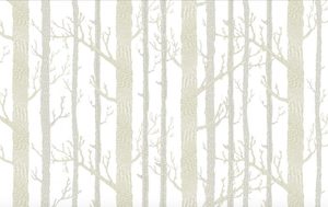 Floral and Tree Patterns: Birch Forest Mural
