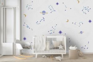 Floral and Tree Patterns: Constellation white