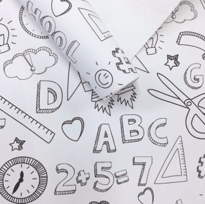 Contemporary Patterns: School Graffiti- Black