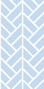 Contemporary Patterns: Mountain Peaks White on Blue