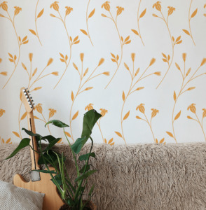 Floral and Tree Patterns: Summer Breeze Orange